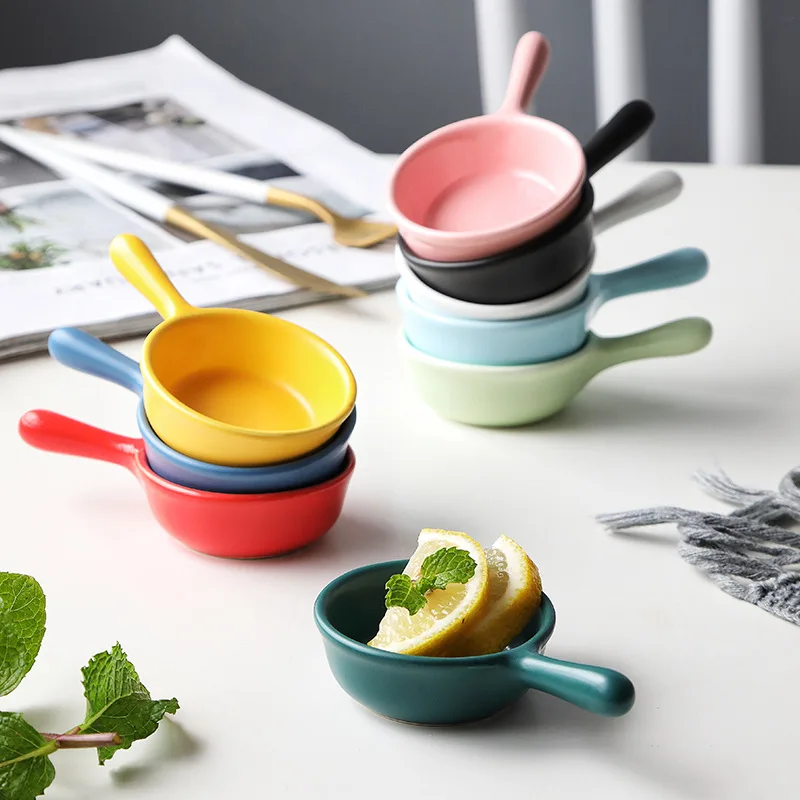 Creative Mini Ceramic Discretionary Dish Japanese Tableware Seasoning Dish Handle Dish Soy Sauce and Vinegar Dish
Creative Mini Ceramic Discretionary Dish Japanese Tableware Seasoning Dish Handle Dish Soy Sauce and Vinegar Dish