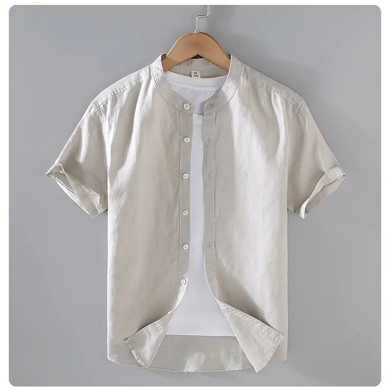 Cotton Linen Hot Sale Men's Short-Sleeved Shirts Summer Streetwear Plain Color Stand Collar Casual Beach Style Plus Size M-3XL
Cotton Linen Hot Sale Men's Short-Sleeved Shirts Summer Streetwear Plain Color Stand Collar Casual Beach Style Plus Size M-3XL