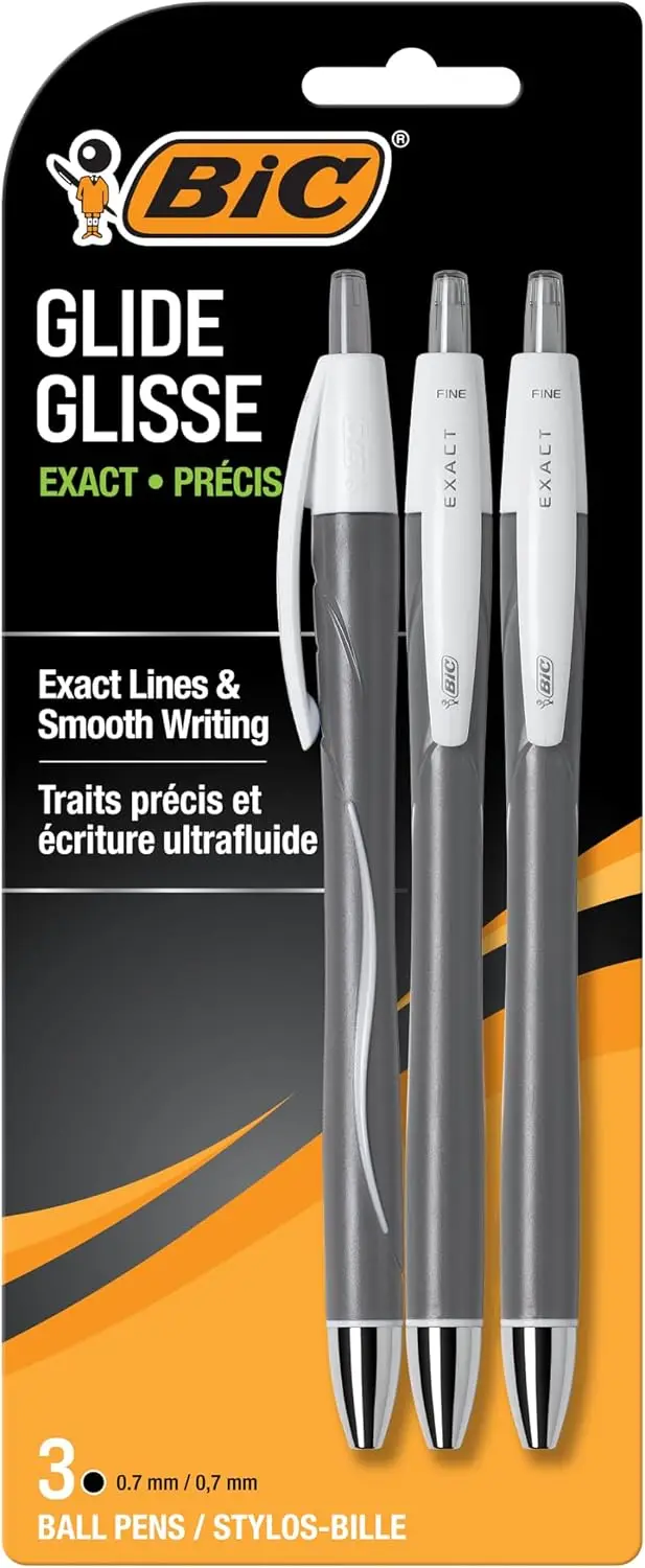 Ultra Smooth Retractable Ballpoint Pens Fine Point 0.7mm Black Ink 3 Pack for Office School Home
Ultra Smooth Retractable Ballpoint Pens Fine Point 0.7mm Black Ink 3 Pack for Office School Home