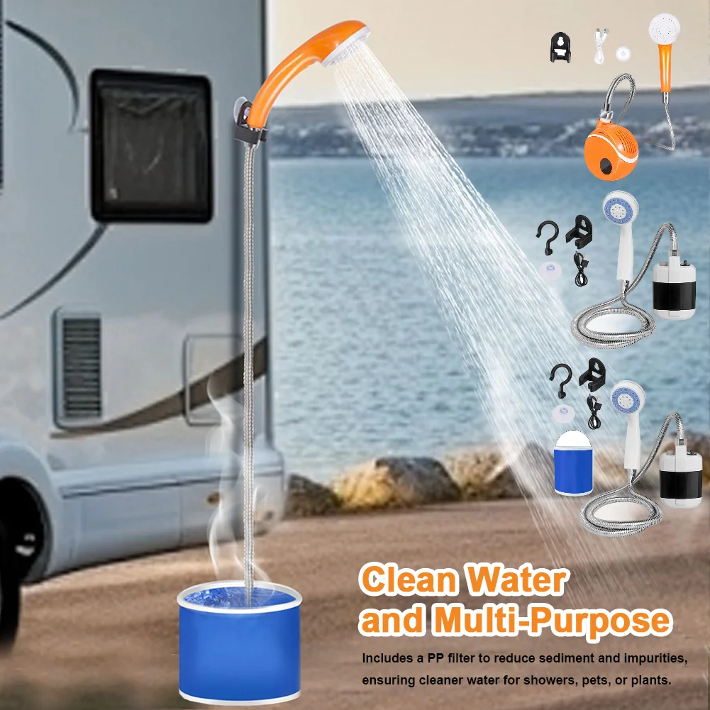 Rechargeable Electric Shower Pump Portable Camping Shower Pump Upgraded Handheld Water Pump Camping Beach Dormitory For Travel
Rechargeable Electric Shower Pump Portable Camping Shower Pump Upgraded Handheld Water Pump Camping Beach Dormitory For Travel