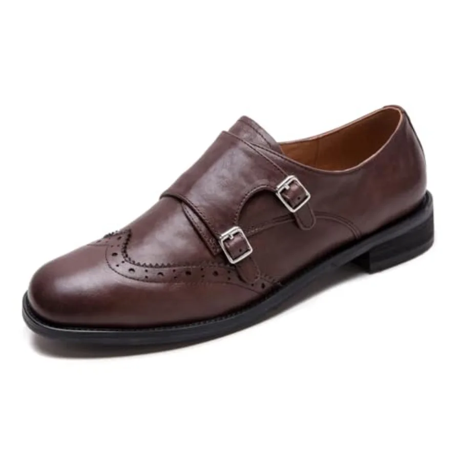U-lite Womens Monk Strap Shoes Cowhide Perforated Fashion Buckle Vamp Brouge Oxfords Dress Shoes
U-lite Womens Monk Strap Shoes Cowhide Perforated Fashion Buckle Vamp Brouge Oxfords Dress Shoes