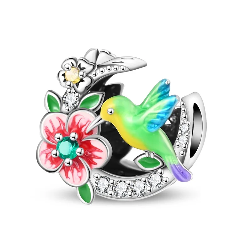 New 925 Sterling Silver Hummingbird Charms Beads Fit 3mm Original Bracelet DIY Women Exquisite Birthday Anniversary Jewelry Gift
New 925 Sterling Silver Hummingbird Charms Beads Fit 3mm Original Bracelet DIY Women Exquisite Birthday Anniversary Jewelry Gift