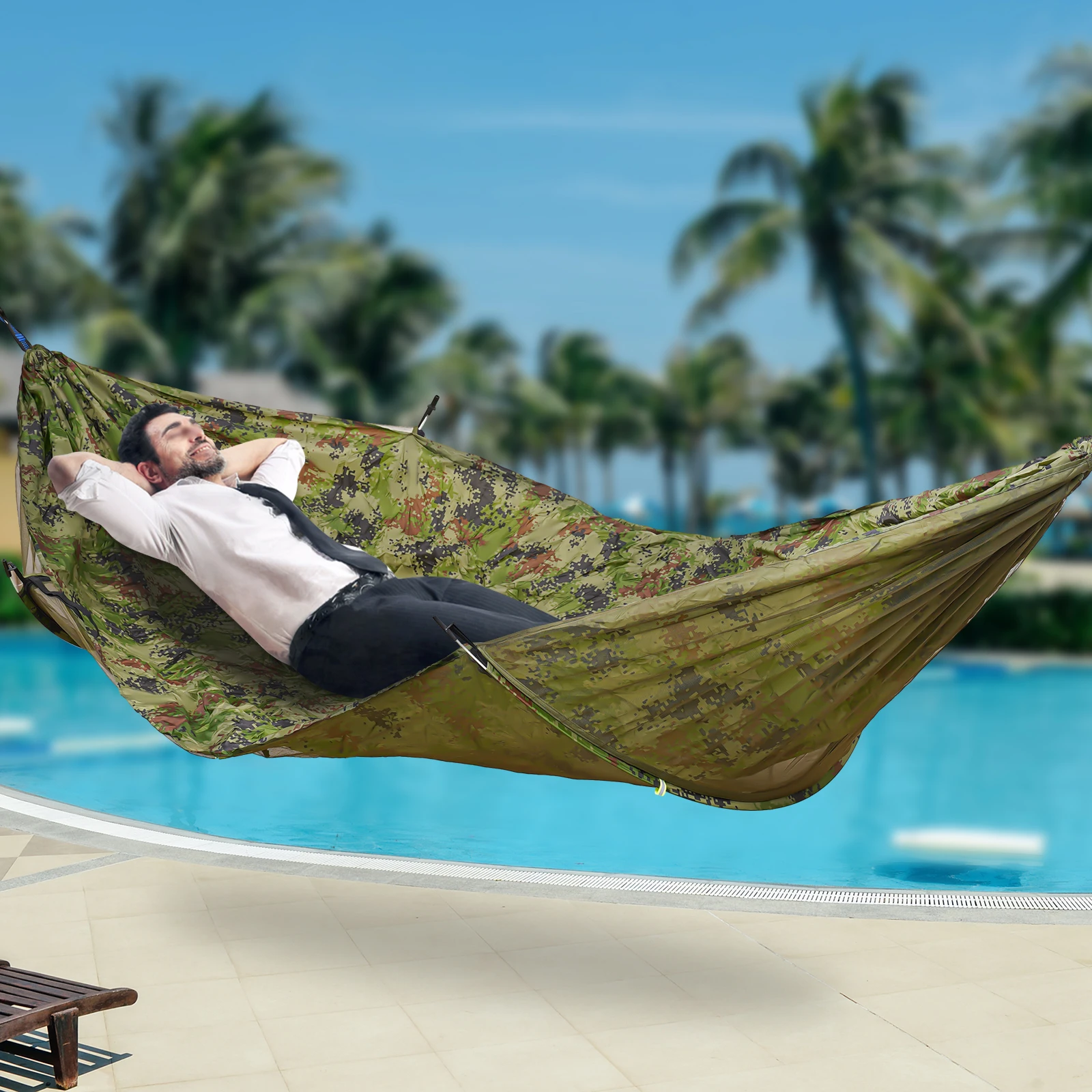 Camping Hammock, Portable Camping Hammock, Anti-mosquito and Anti-Sun Camping Hammock
Camping Hammock, Portable Camping Hammock, Anti-mosquito and Anti-Sun Camping Hammock