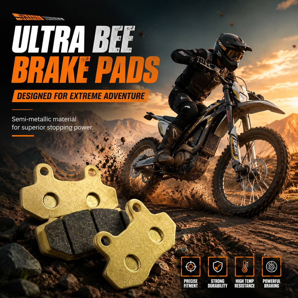Front Rear Brake Pads OEM Original Semi-Metallic Enduro For Sur-Ron Surron Ultra Bee Electric Bike Motorcycle Parts
Front Rear Brake Pads OEM Original Semi-Metallic Enduro For Sur-Ron Surron Ultra Bee Electric Bike Motorcycle Parts