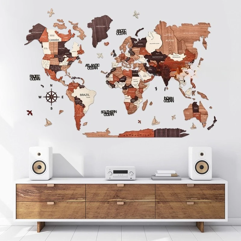 Solid wood world map wall decoration 3D three-dimensional map splicing wall hanging Nordic wall decoration simple painting
Solid wood world map wall decoration 3D three-dimensional map splicing wall hanging Nordic wall decoration simple painting