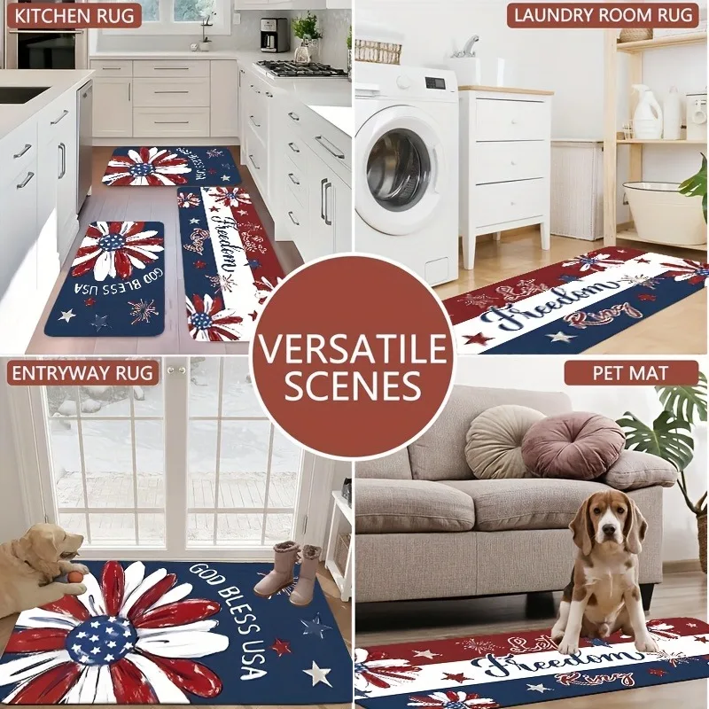 1PC Patriotic Blooms Kitchen Rug Non-Slip Door Mat Pop design Bathroom Rug Bath Mat Carpet for Home Sink Laundry ecoreeree
1PC Patriotic Blooms Kitchen Rug Non-Slip Door Mat Pop design Bathroom Rug Bath Mat Carpet for Home Sink Laundry ecoreeree