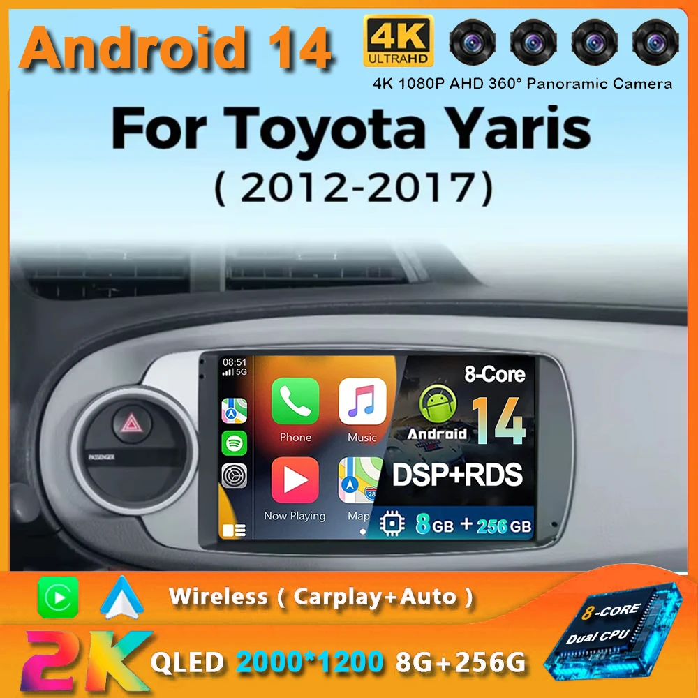 Автомагнитола 2 Din, Android 14, мультимедийный видеопроигрыватель для Toyota Yaris LHD RHD 2012 - 2017 Carplay, стерео, gps-навигация, разъем 2din
Автомагнитола 2 Din, Android 14, мультимедийный видеопроигрыватель для Toyota Yaris LHD RHD 2012 - 2017 Carplay, стерео, gps-навигация, разъем 2din