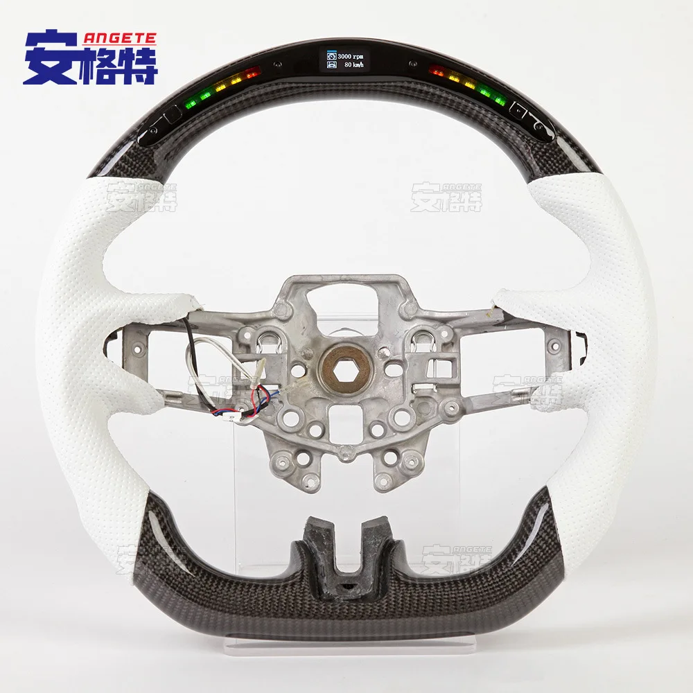 Applicable to:Suitable for Ford Mustang white punched leather smart LED multi-function car steering wheel custom modification
Applicable to:Suitable for Ford Mustang white punched leather smart LED multi-function car steering wheel custom modification