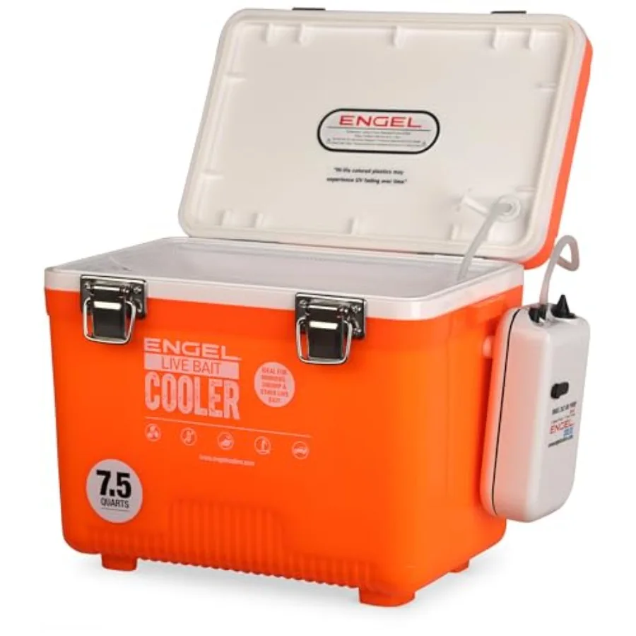 Live Bait Cooler Box with 2nd Gen 2-Speed Aerator Pump - Portable Fishing Station Minnow Bucket for Shrimp Other Live Fish with
Live Bait Cooler Box with 2nd Gen 2-Speed Aerator Pump - Portable Fishing Station Minnow Bucket for Shrimp Other Live Fish with