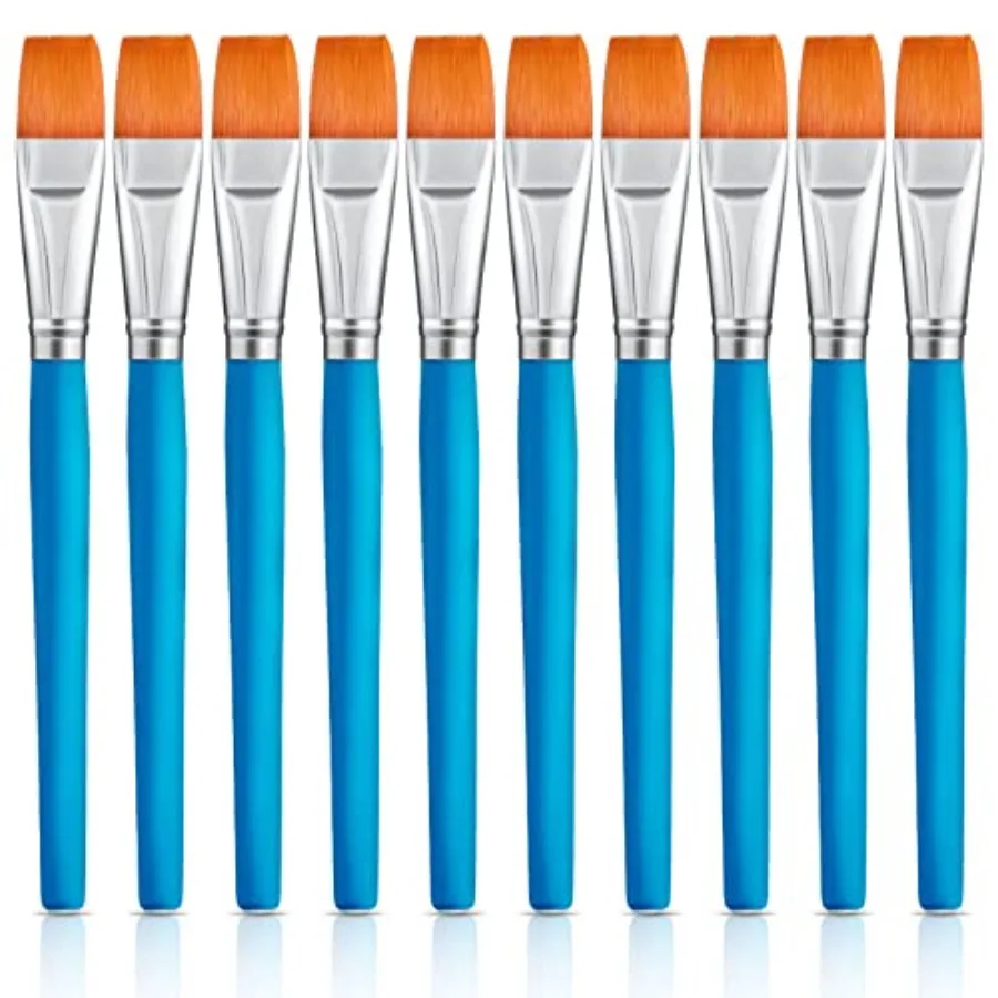 10 Pcs 3/4 Inch Flat Paint Brushes Acrylic Painting Craft Accessories Small Watercolor Paint Brushes Bulk for Adult Artist Deta
10 Pcs 3/4 Inch Flat Paint Brushes Acrylic Painting Craft Accessories Small Watercolor Paint Brushes Bulk for Adult Artist Deta