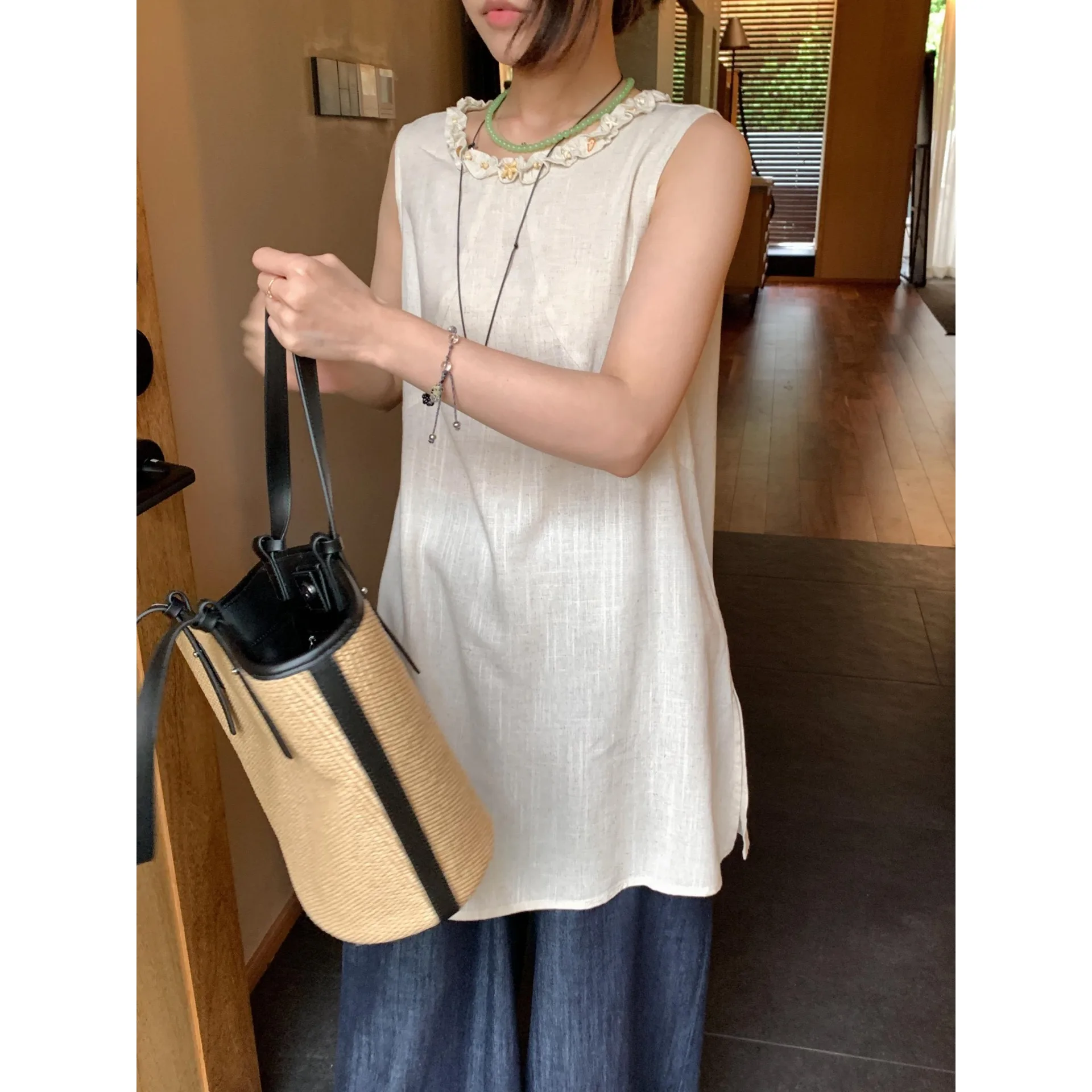 Handmade Beaded Two-tone Holiday Dress Korean Style Regular Fit Casual Wear Suitable for Various Occasions Women's Fashion
Handmade Beaded Two-tone Holiday Dress Korean Style Regular Fit Casual Wear Suitable for Various Occasions Women's Fashion