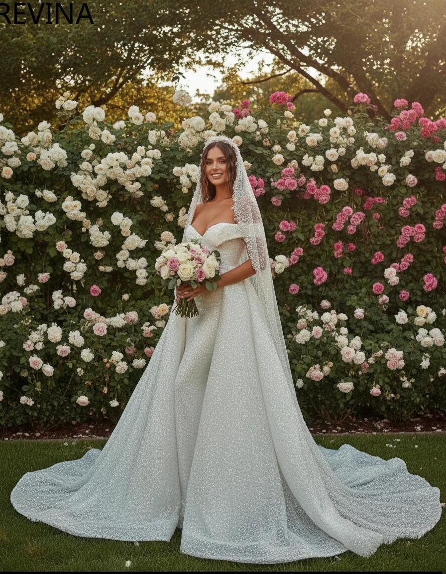 Luxury Sequin Mermaid Wedding Dress Sweetheart Pearls Beading Corset Bodice Long Train Vestido De Novia Bridal Gown Customized
Luxury Sequin Mermaid Wedding Dress Sweetheart Pearls Beading Corset Bodice Long Train Vestido De Novia Bridal Gown Customized