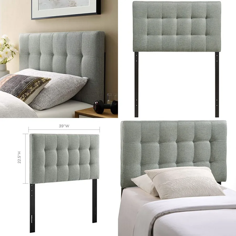 Lily Tufted Linen Fabric Upholstered Headboard in
Lily Tufted Linen Fabric Upholstered Headboard in