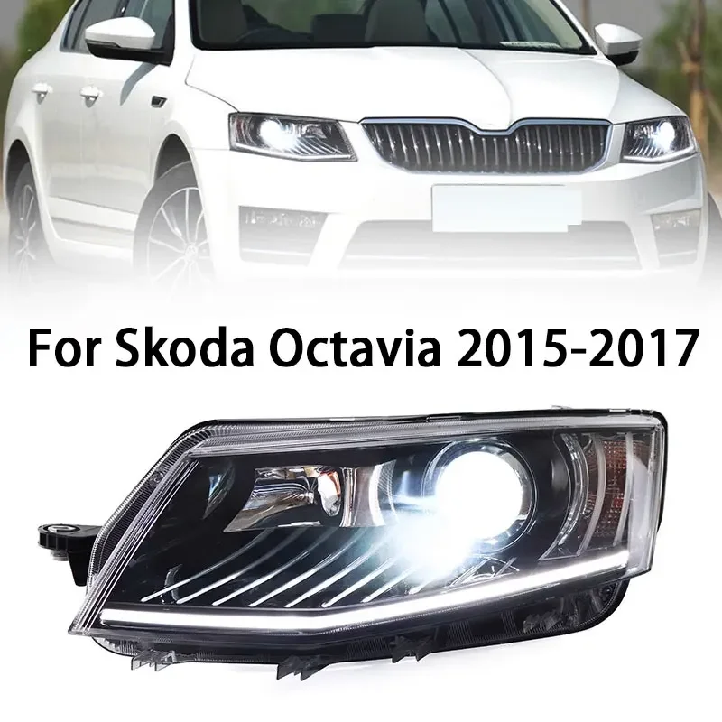 Автомобильные фары для Skoda Octavia, светодиодные фары 2015-2017, фары Octavia DRL, указатель поворота, дальний свет, линза проектора «ангельский глаз»
Автомобильные фары для Skoda Octavia, светодиодные фары 2015-2017, фары Octavia DRL, указатель поворота, дальний свет, линза проектора «ангельский глаз»