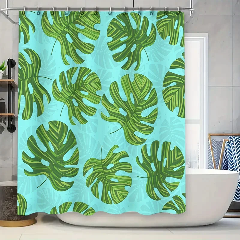 Занавеска для душа с зеленым листом, водонепроницаемый декор для ванны, синий фон, современный принт, аксессуары для ванной комнаты, украшение дома
Занавеска для душа с зеленым листом, водонепроницаемый декор для ванны, синий фон, современный принт, аксессуары для ванной комнаты, украшение дома