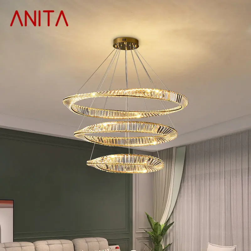 Современная хрустальная люстра ANITA, роскошная креативная круглая лампа-кольцо, Декор для дома, гостиной, столовой
Современная хрустальная люстра ANITA, роскошная креативная круглая лампа-кольцо, Декор для дома, гостиной, столовой