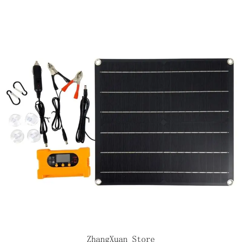 25W 18V Monocrystalline Solar Panel Kits Portable Outdoor Emergencies Power for Car/Boats/ Home Solar Charging Enduring
25W 18V Monocrystalline Solar Panel Kits Portable Outdoor Emergencies Power for Car/Boats/ Home Solar Charging Enduring