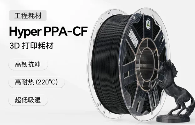 PPA-CF high-end engineering consumables feature high toughness and high-temperature resistance up to 220℃
PPA-CF high-end engineering consumables feature high toughness and high-temperature resistance up to 220℃
