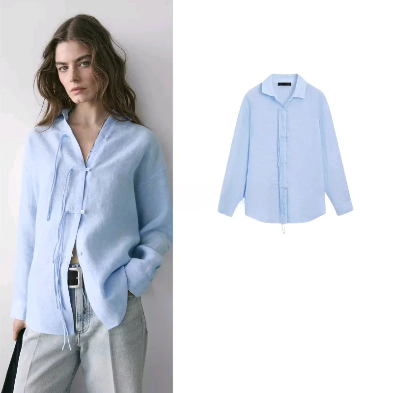 Spring Summer New Style Women's Casual V-Neck Long Sleeve Straight Cut Shirt Top Chinese Style Polyester Fiber Breathable Ski...
Spring Summer New Style Women's Casual V-Neck Long Sleeve Straight Cut Shirt Top Chinese Style Polyester Fiber Breathable Ski...