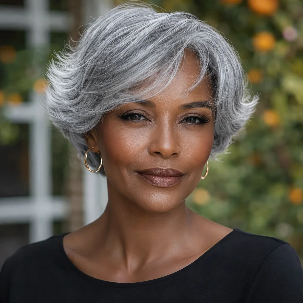 Salt And Pepper Short Straight Pixie Cut Bob Wigs Glueless Minimalist Gray Wig With Retro Flip Ends 100% Real Human Hair
Salt And Pepper Short Straight Pixie Cut Bob Wigs Glueless Minimalist Gray Wig With Retro Flip Ends 100% Real Human Hair