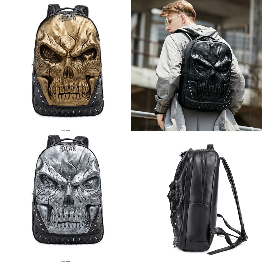 【New style】New creative soft leather shoulder backpack PU leather backpack skull fashion three-dimensional personality shoulder
【New style】New creative soft leather shoulder backpack PU leather backpack skull fashion three-dimensional personality shoulder