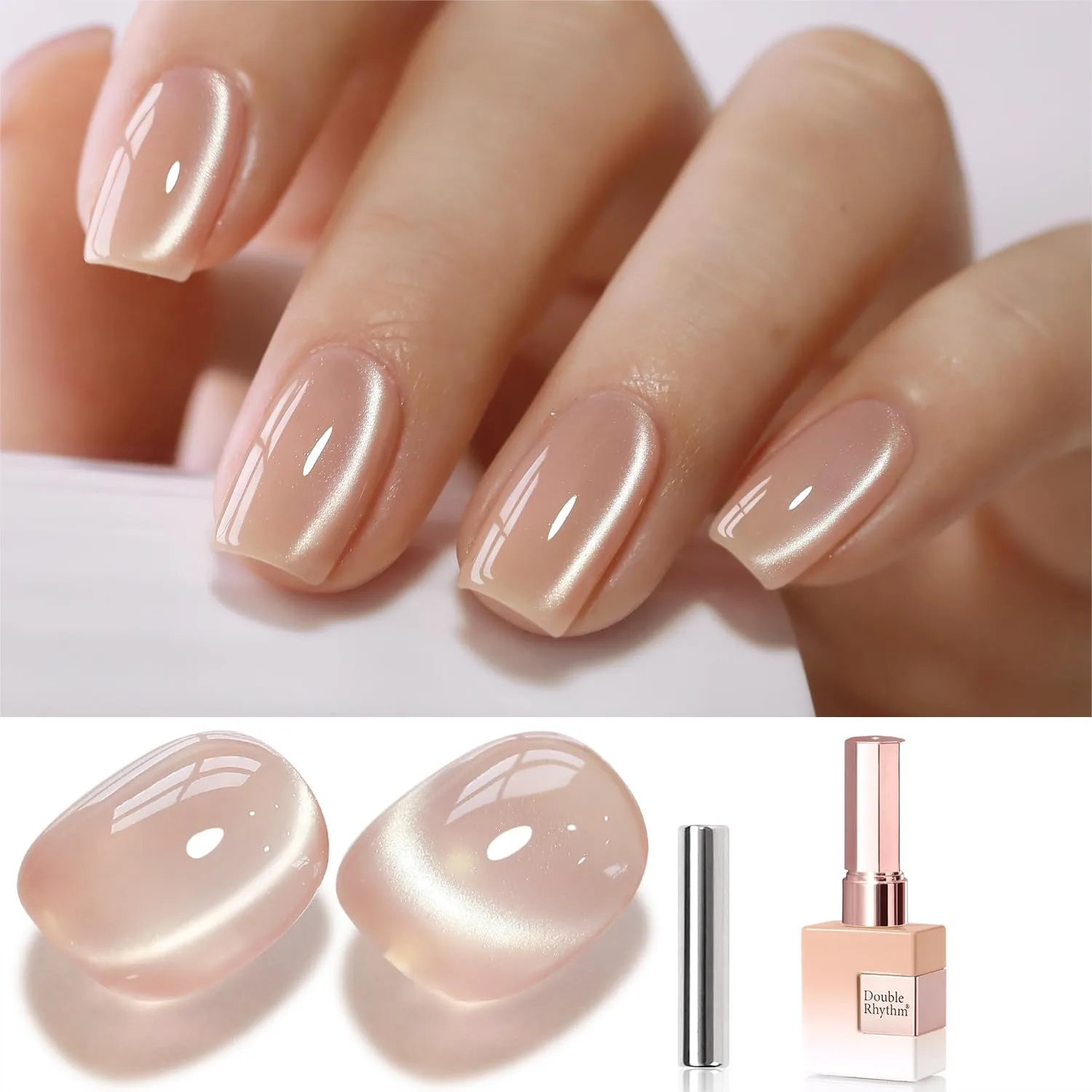 0.5 Oz Cat Eye Gel Polish with Magnet, Same Color Same Bottle, Holographic Glitter Shimmer Translucent Color, 15 ML Magnetic
0.5 Oz Cat Eye Gel Polish with Magnet, Same Color Same Bottle, Holographic Glitter Shimmer Translucent Color, 15 ML Magnetic