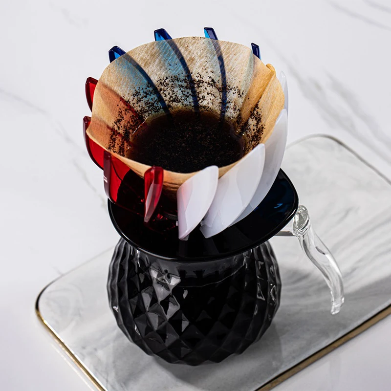 Coffee Filter Cup Suitable For V60 Drip Coffee Filter Resin Water Lily Shape 12 Lotus Petals Removable And Replaceable
Coffee Filter Cup Suitable For V60 Drip Coffee Filter Resin Water Lily Shape 12 Lotus Petals Removable And Replaceable