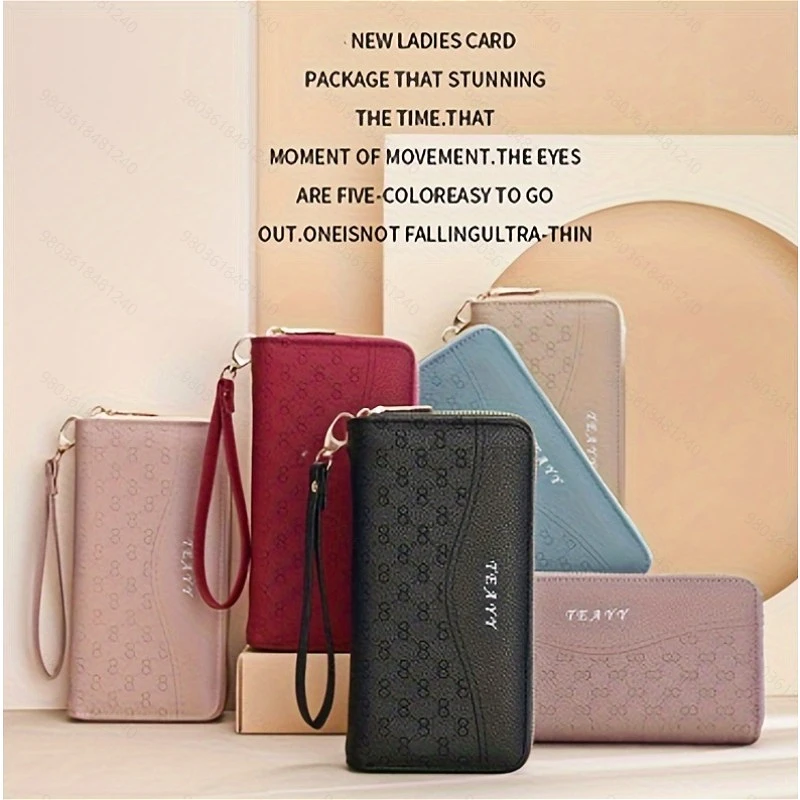 1pc Fashion Embossed Zipper Wallet, Large Capacity with Double Zipper & Phone Pocket, Women's, Compact, Multi-Card Organizer
1pc Fashion Embossed Zipper Wallet, Large Capacity with Double Zipper & Phone Pocket, Women's, Compact, Multi-Card Organizer