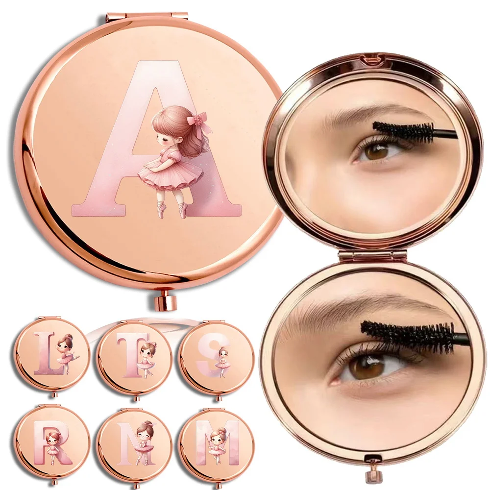 Metal Makeup Double Sided Mirror Magnifying Round Cosmetic Mirror Portable Hand-Held Look Glass Ballerina Girl Letter Pattern
Metal Makeup Double Sided Mirror Magnifying Round Cosmetic Mirror Portable Hand-Held Look Glass Ballerina Girl Letter Pattern