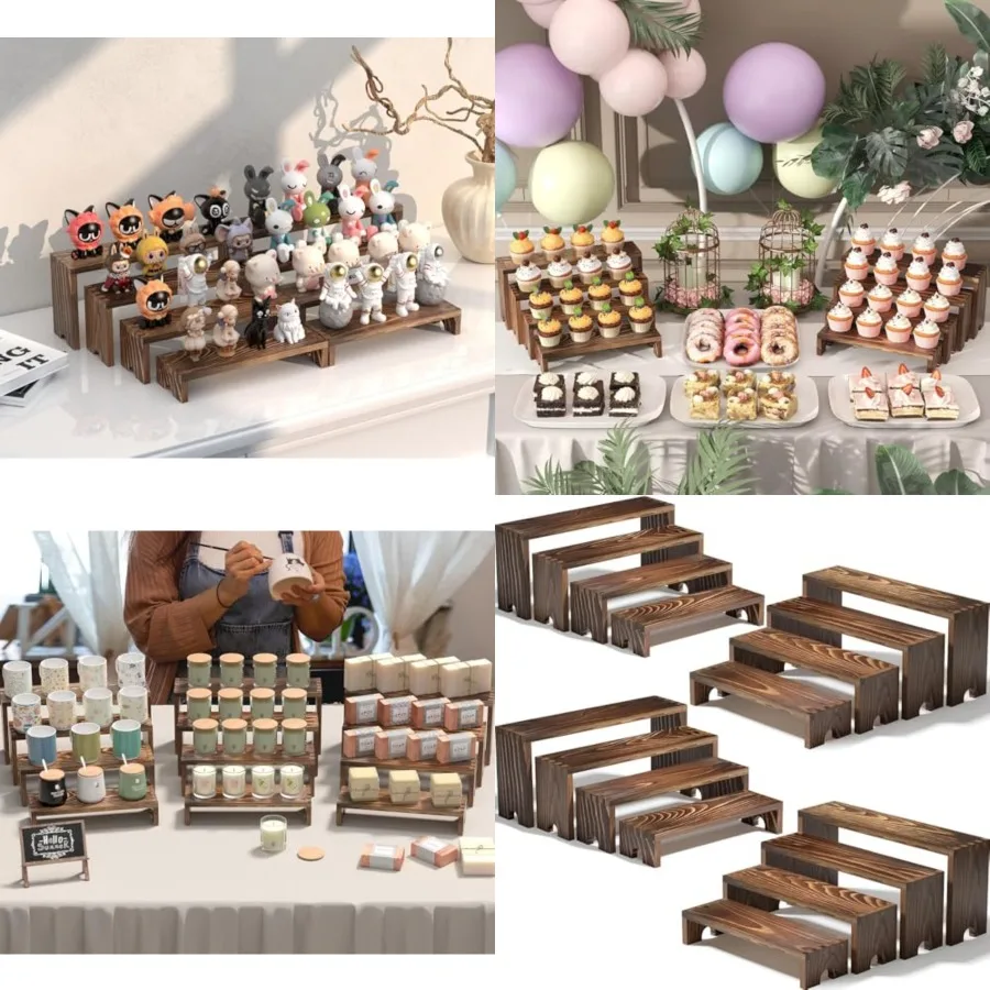 4 Set Wooden Tiered Risers Display Stands for Vendor Events, Stackable Wood Cupcake Display Stand, Farmhouse Decor Wood Dessert
4 Set Wooden Tiered Risers Display Stands for Vendor Events, Stackable Wood Cupcake Display Stand, Farmhouse Decor Wood Dessert