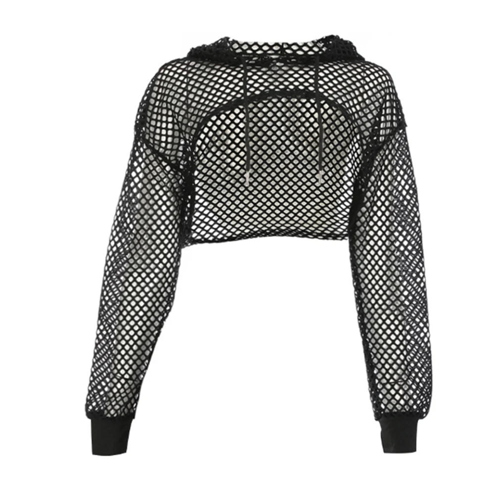 Female See Through Tops Sunscreen T-shirt Blouse Breathable Fishnet Hollow Lace-up Mesh Streetwear Transparent
Female See Through Tops Sunscreen T-shirt Blouse Breathable Fishnet Hollow Lace-up Mesh Streetwear Transparent