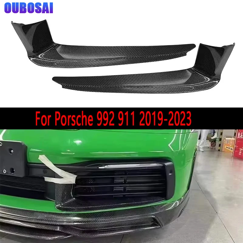 For Porsche 992 911 2019-2023 Carbon Fiber Car Front Bumper Wind knife Splitter Spoiler Canard Air Knife Surround Trim
For Porsche 992 911 2019-2023 Carbon Fiber Car Front Bumper Wind knife Splitter Spoiler Canard Air Knife Surround Trim