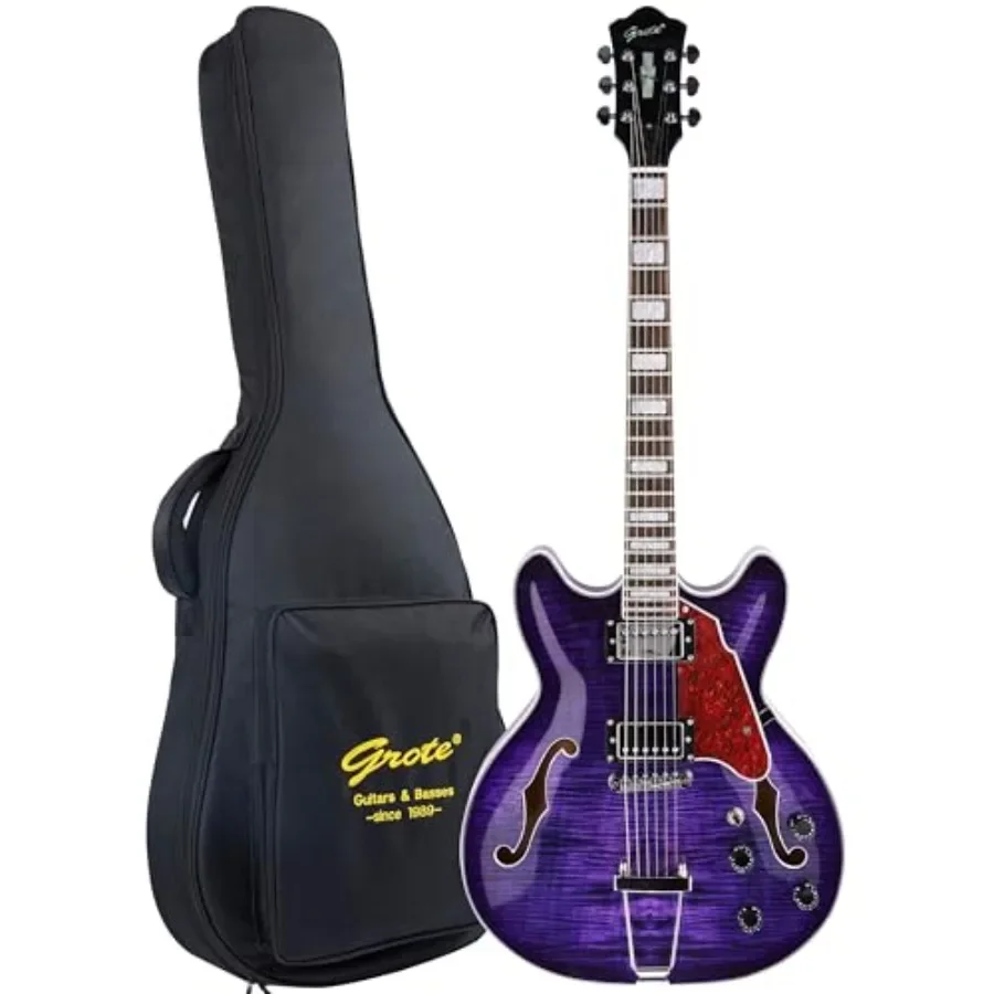 Jazz Electric Guitar Semi-Hollow Body Trapeze Tailpiece Bridge Guitar Gig Bag
Jazz Electric Guitar Semi-Hollow Body Trapeze Tailpiece Bridge Guitar Gig Bag