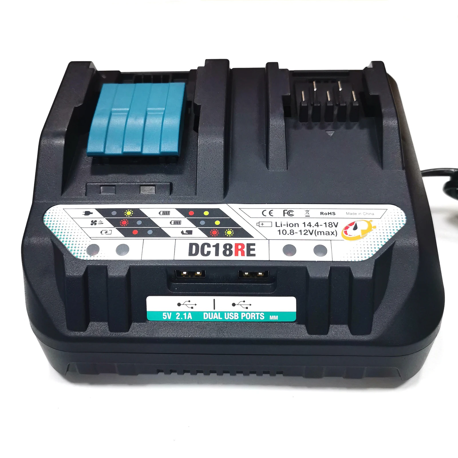 DC18RE Lithium Battery Charger for Makita 18V 14.4V 12V 10.8V Li-ion Battery BL1830 BL1430 BL1016 BL1021 BL1041 Dual Charger
DC18RE Lithium Battery Charger for Makita 18V 14.4V 12V 10.8V Li-ion Battery BL1830 BL1430 BL1016 BL1021 BL1041 Dual Charger