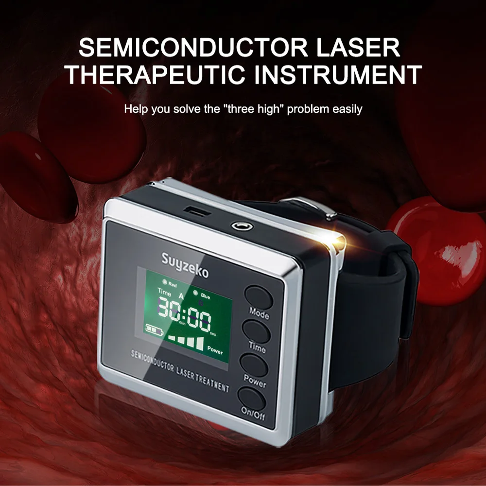 Suyzeko 3 in 1 Color Physiotherapy Watches Diabetes Medical Laser Therapy Wrist Watch Treatments Hypertension Nerve Pain Relief
Suyzeko 3 in 1 Color Physiotherapy Watches Diabetes Medical Laser Therapy Wrist Watch Treatments Hypertension Nerve Pain Relief