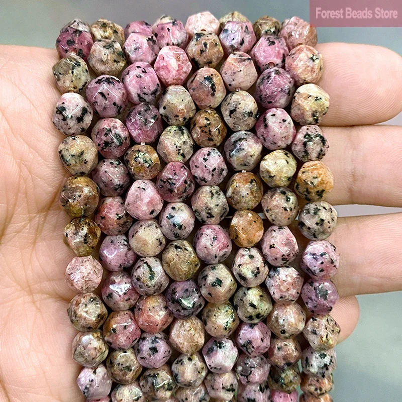 Natural Stone Faceted Pink Spot Stone Spacer Loose Beads 8MM for Jewelry DIY Making Charms Bracelet Accessories by hand 14" Inch
Natural Stone Faceted Pink Spot Stone Spacer Loose Beads 8MM for Jewelry DIY Making Charms Bracelet Accessories by hand 14" Inch