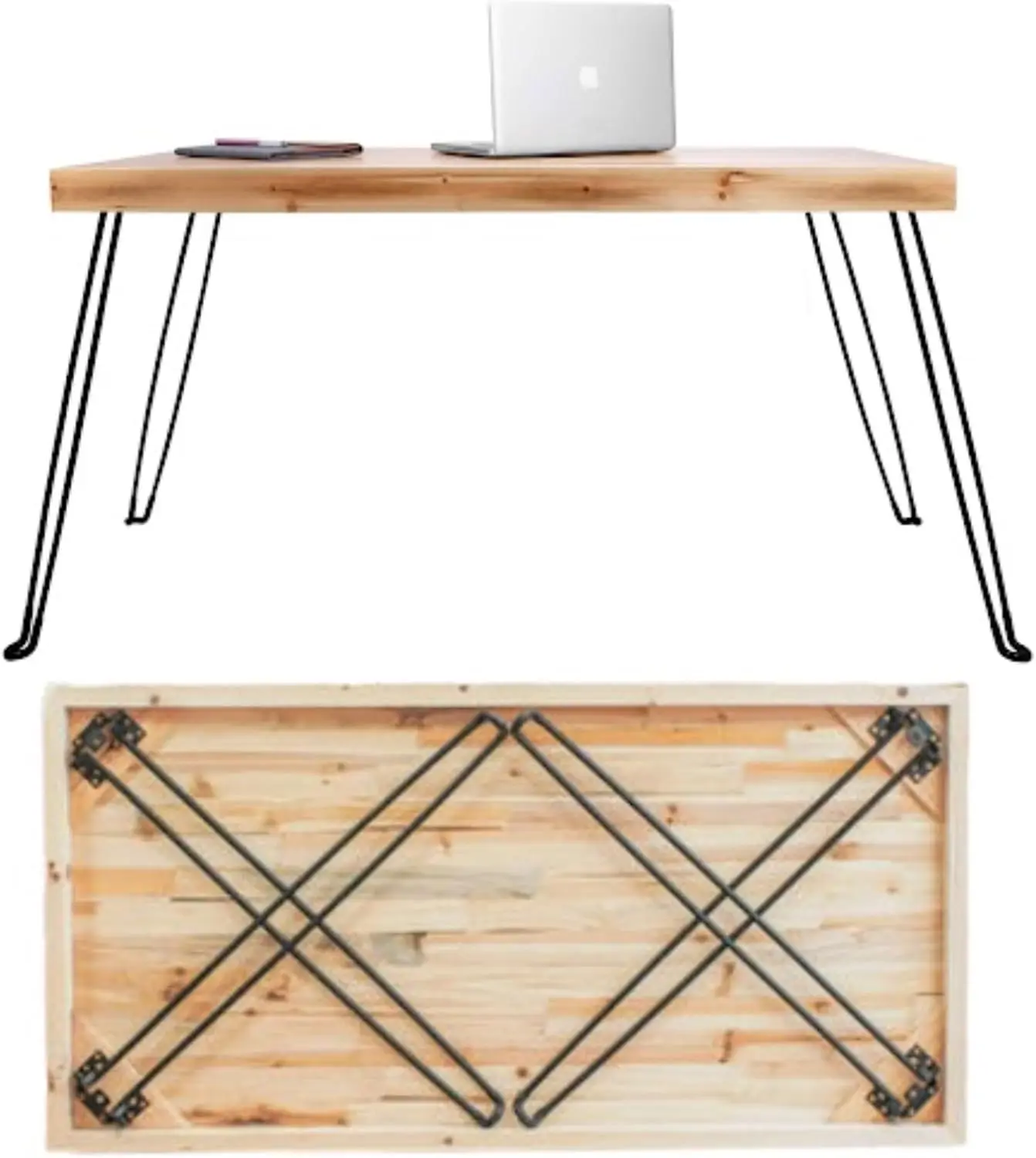 Wood Folding Desk - No Assembly, Portable, Space-Saving, 43.25"L x 22.25"W x 28.5"H
Wood Folding Desk - No Assembly, Portable, Space-Saving, 43.25"L x 22.25"W x 28.5"H