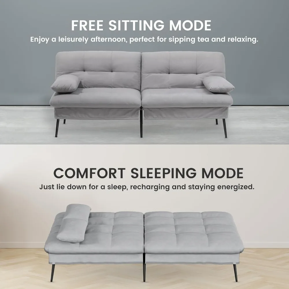 68″ Convertible Sofa Bed w/Adjustable Backrest, Fabric Futon Couch Folding Sleeper Recliner for Living Room Furniture
68″ Convertible Sofa Bed w/Adjustable Backrest, Fabric Futon Couch Folding Sleeper Recliner for Living Room Furniture