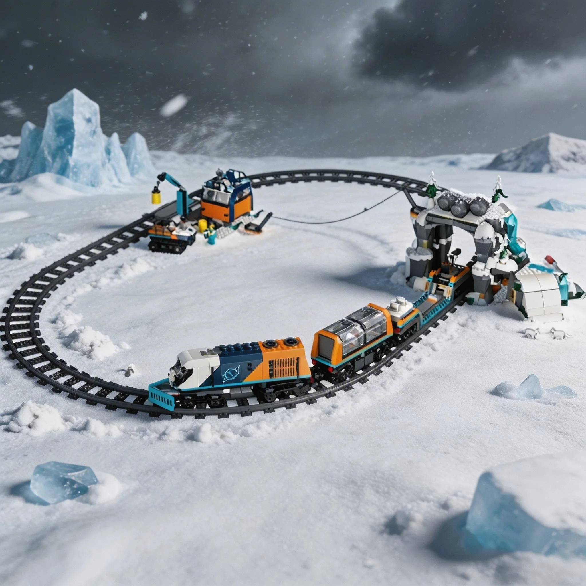New Polar Adventure Express train assembly model gift brick building educational toys men and women adult holiday gifts
New Polar Adventure Express train assembly model gift brick building educational toys men and women adult holiday gifts