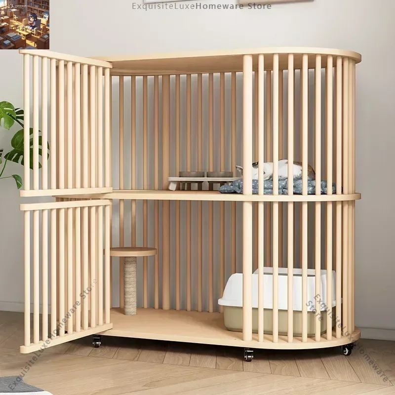 Solid Wood Cat Cage Home Indoor Cat Villa Cabinet Large Free Space Cat House House Pet Supplies Two Floors Bed Dog
Solid Wood Cat Cage Home Indoor Cat Villa Cabinet Large Free Space Cat House House Pet Supplies Two Floors Bed Dog