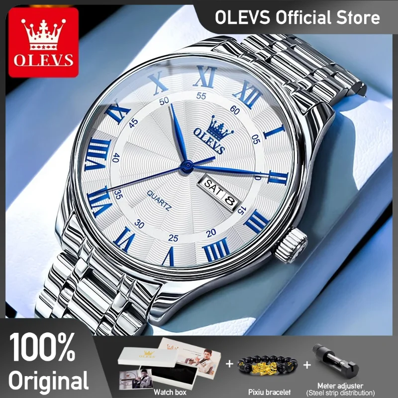 OLEVS 3663 Mens Watch Classic Original Brand Quartz Watch Waterproof Luminous Watches For Men Dual Calendar Display Gifts Box
OLEVS 3663 Mens Watch Classic Original Brand Quartz Watch Waterproof Luminous Watches For Men Dual Calendar Display Gifts Box