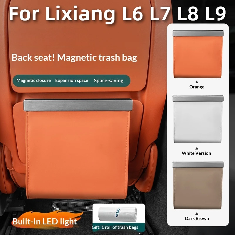 Для Li L6 L7 L8 L9 2025 2024 Lixiang светодиодный автомобильный магнитный кожаный мешок для мусора на заднем сиденье
Для Li L6 L7 L8 L9 2025 2024 Lixiang светодиодный автомобильный магнитный кожаный мешок для мусора на заднем сиденье