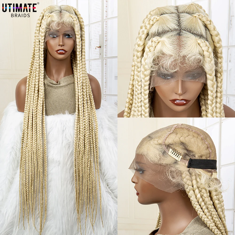 613 Color Big Knotless Box Braided Wigs for Women Synthetic Full Lace Cornrow Braiding Wigs 36 Inches Lace Frontal Hair Wig
613 Color Big Knotless Box Braided Wigs for Women Synthetic Full Lace Cornrow Braiding Wigs 36 Inches Lace Frontal Hair Wig