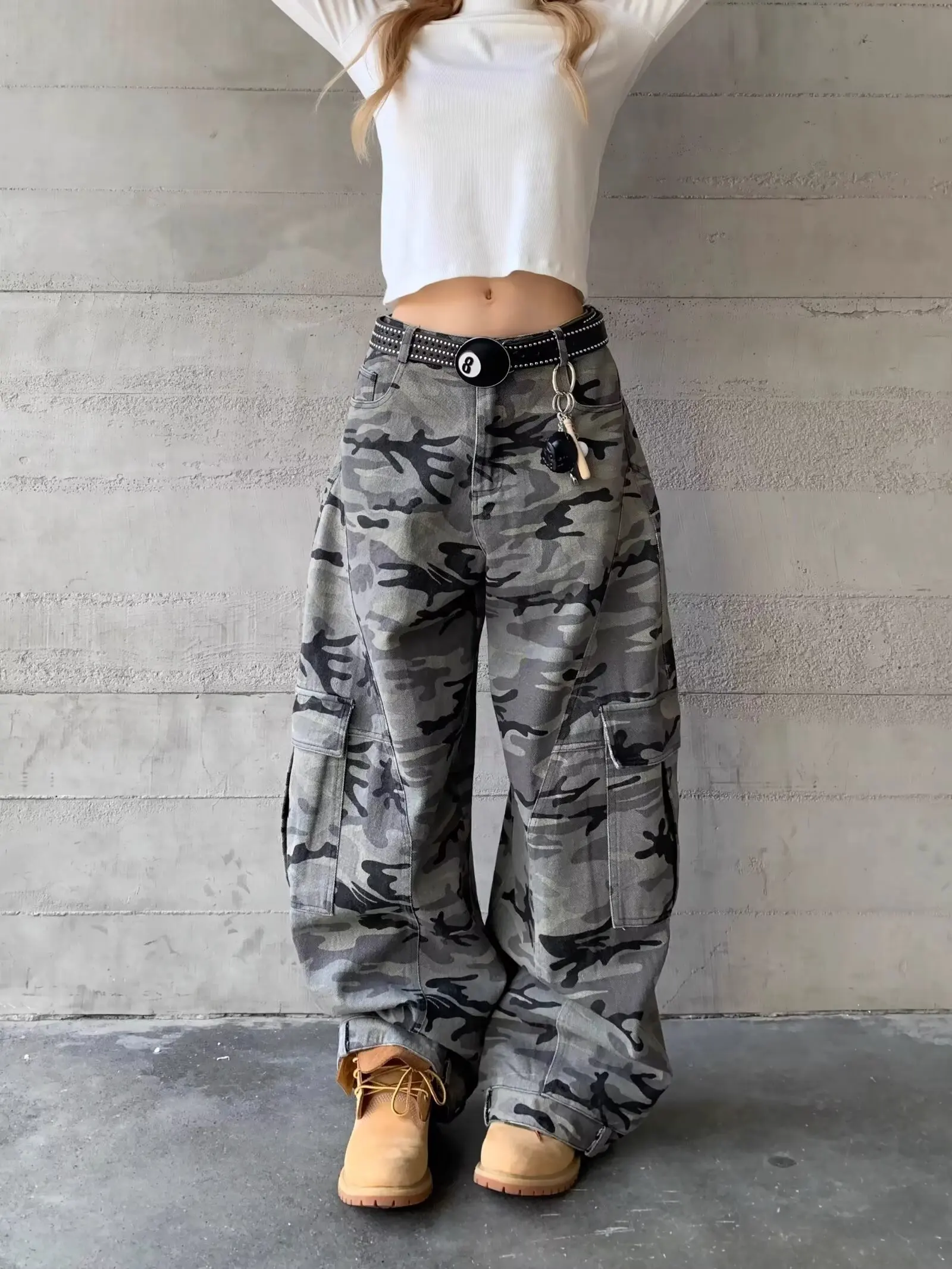 Женские серые мешковатые джинсы-карго Y2K Harajuku High Street Oversize с высокой талией в стиле 2000-х годов, свободные широкие джинсы, брюки, одежда 2025
Женские серые мешковатые джинсы-карго Y2K Harajuku High Street Oversize с высокой талией в стиле 2000-х годов, свободные широкие джинсы, брюки, одежда 2025