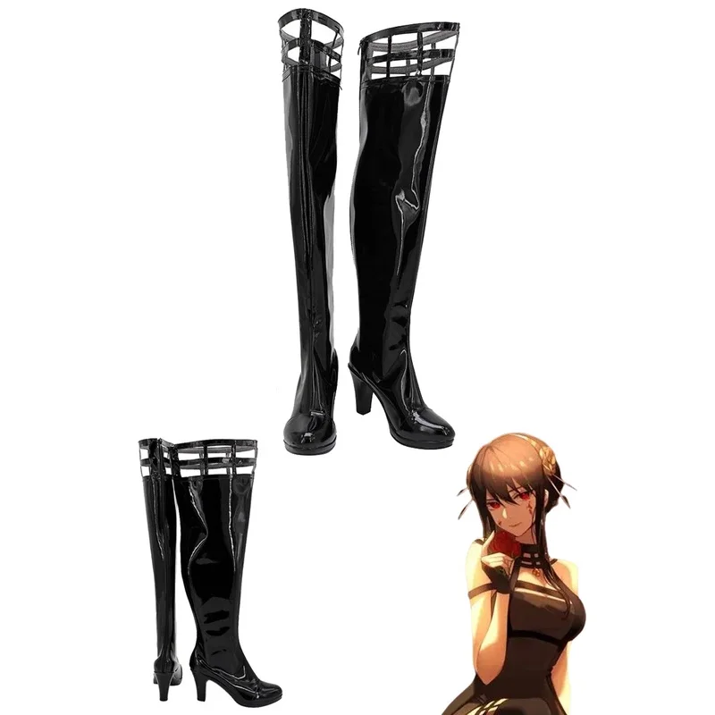 Fantasia Yor Forger Cosplay Shoes Boots Anime Family of Spy Disfraz Costume Accessories Women Footwear Halloween Carnival Party
Fantasia Yor Forger Cosplay Shoes Boots Anime Family of Spy Disfraz Costume Accessories Women Footwear Halloween Carnival Party