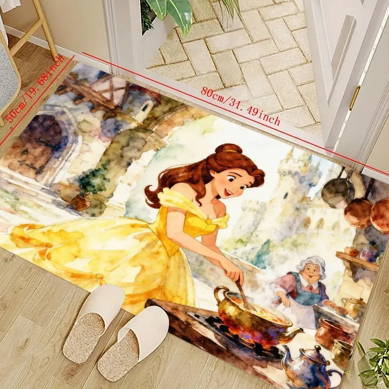 1 шт., коврик для пола в стиле аниме Disney Princess Belle Beauty and the Beast, причудливый акварельный художественный кухонный коврик, нескользящая стирка 
1 шт., коврик для пола в стиле аниме Disney Princess Belle Beauty and the Beast, причудливый акварельный художественный кухонный коврик, нескользящая стирка