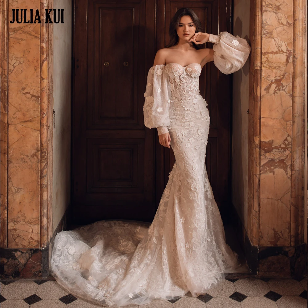Julia Kui, индивидуальный заказ, свадебные платья русалки с открытыми плечами, элегантные свадебные платья с аппликациями из бисера, кружевные свадебные платья
Julia Kui, индивидуальный заказ, свадебные платья русалки с открытыми плечами, элегантные свадебные платья с аппликациями из бисера, кружевные свадебные платья