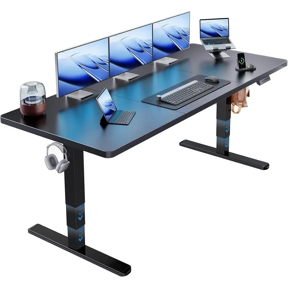70x30 Inch 3-Stage Legs Electric Standing Desk, Large Height Adjustable Oice Desk with BrushlMotor, Stand Up Desk with 4 Memory
70x30 Inch 3-Stage Legs Electric Standing Desk, Large Height Adjustable Oice Desk with BrushlMotor, Stand Up Desk with 4 Memory