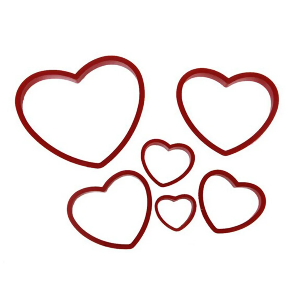 6 pcs Heart Shape Molds Red Plastic Cookie Cutters For Fondant Cake Diy Baking 8.2Cm 6.5Cm 5Cm 4.2Cm 3.3Cm 2.5Cm Cookie Shapes
6 pcs Heart Shape Molds Red Plastic Cookie Cutters For Fondant Cake Diy Baking 8.2Cm 6.5Cm 5Cm 4.2Cm 3.3Cm 2.5Cm Cookie Shapes