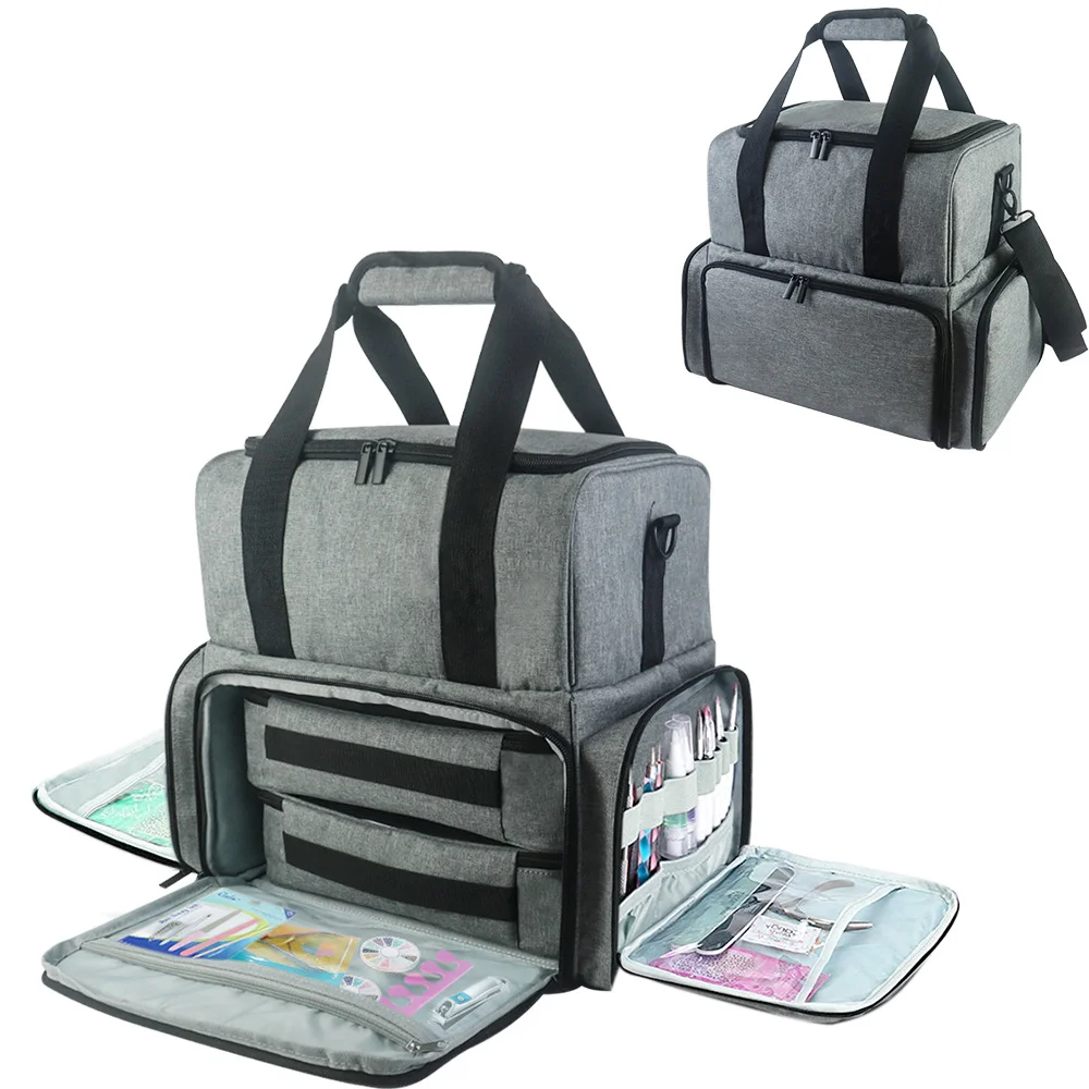 Portable Nail Polish Storage Bag Handbag with Shoulder Strap Removable Divider Travel Multi Purpose Carrying Case Cosmetic Bag
Portable Nail Polish Storage Bag Handbag with Shoulder Strap Removable Divider Travel Multi Purpose Carrying Case Cosmetic Bag